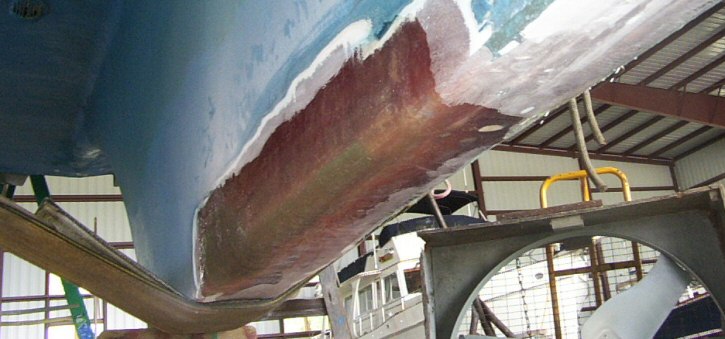 Grand Banks Boat Repair Keel Damage