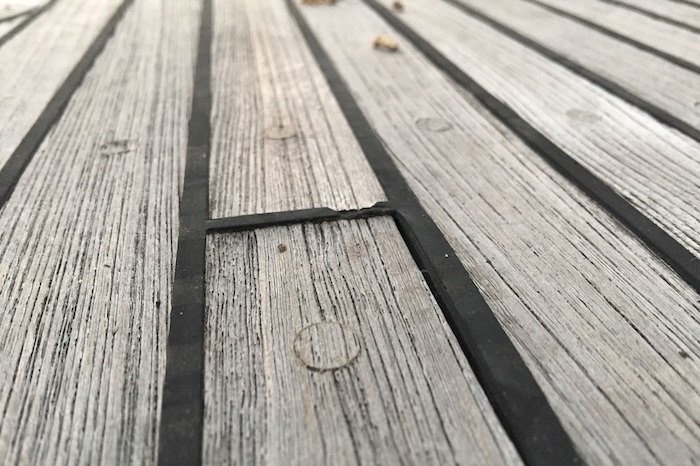 Wooden Teak Deck Needs Repair or replacement
